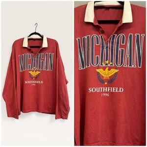 ASOS Design Oversized Michigan Rugby Shirt